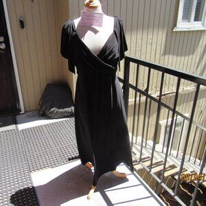 #398 NEW WOMEN'S LONG BLACK DRESS BY GLAMOROSA  (SIZE 12US / 16UK)